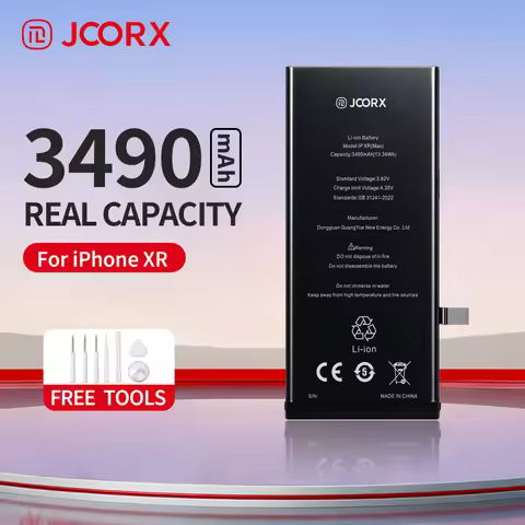 JCORX Safe Replacement Battery for iPhone XR XS X XS Max Real Big Capacity Internal Bateria Free Ins