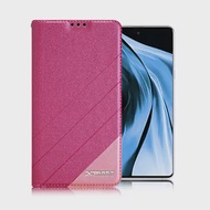 Xmart for 三星 SAMSUNG Galaxy Note 10 完美拼色磁扣皮套桃