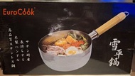 [全新連盒] EuroCook 日式不銹鋼雪平鍋 18cm Stainless steel saucepan with a wooden handle 