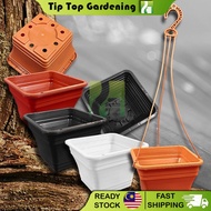 LENGTH 19CM SQUARE HANGING PLASTIC FLOWER POT CHERRY POT CP-198 GARDENING DURABLE PLANTING POT PASU 