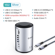 USB C Hub ORICO 15 In 1 USB 3.0 Hub พร้อม4K HDMI 4 USB A Ports 2 USB 3.0 Data Ports(5 Gbps) 1 USB C