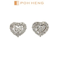 Poh Heng Jewellery 18K White Gold  Diamond Earrings