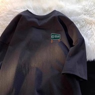 COD2025 New Style American Retro Pure Cotton Round Neck Street Wear Summer Short-Sleeved T-Shirt Men