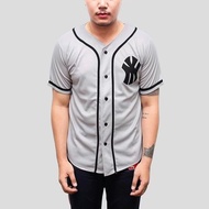 Unisex grey baseball jersey / baseball jersey