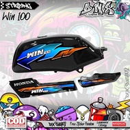 HONDA WIN 100 D2 VARIATION STICKER STRIPING