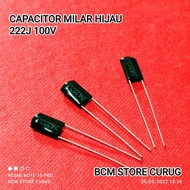 (5 PIECES) Miliar Capacitor Fruit 222j 100v 2k2 2n2 0.0022uf 100 VOLT