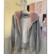 Bershka fur hoodie jacket