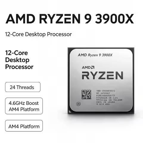 AMD R9 3900X Desktop Computer Processor Ryzen 9 3900X Fit X570 B550 Mainboard For Editor Workstation
