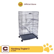 OCTAGON 3-Tier Cat Cage Size M | 3-Stack Cage | Floor Cage 3 | C-239