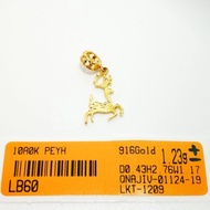 Charm Rusa Pdr Emas 916 Yon Hing