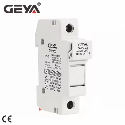 GEYA1P Solar Photovoltaic Fuse Holder 10*38mm PV Fuse Fuse Link for Solar System Protection 1000V DC