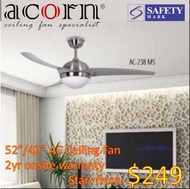 Acorn Ventilateur AC-238 AC motor 52/42 inch Ceiling fan with light