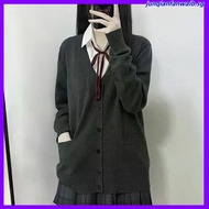 Solid Color Japanese JK Uniform Knitted Cardigan Preppy Style Top