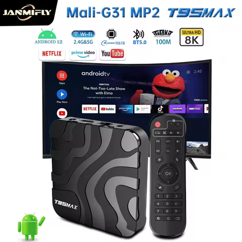 T95 MAX Android 12.0 TV Box H618 Quadcore CPU 8K Decoding 2.4G+5G WIFI & BT5.0