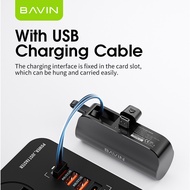 [Fast Dispatch] Mini Capsule Powerbank 5000mAh BAVIN PC013/PC012 for iPh/Android Inbuilt Cable