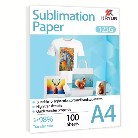 A4 8.3 x 11.7 Inches 100 Sheets Printers Sublimation Paper , 125gsm for Inkjet Printer, Heat Transfe