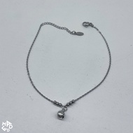 Titanium anklet - black stainless steel Madde/2641 anklet for woman