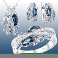 【CW】 Jewelry Set for Infinite Earrings Necklace Wedding Engagement Bridal Valentine  39;s Day