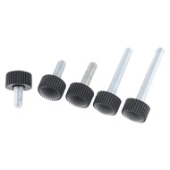 5PCS M4 M5 M6 Knurled Nylon Round Plastic Head Handle Thumb Screw Bakelite Bolt Black Bakelite Hand Screw M4x8 M5x10 M6x40