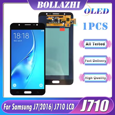 OLED 5.5" LCD For Samsung J7 2016 J710 J710FN J710F J710M LCD Display Touch Screen Digitizer Assembl