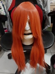【COS假髮】全新 橘紅色長髮 60CM 吸血鬼馬上死 雛市 銀魂神樂兩年後可用 cosplay