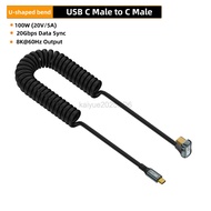 Elasticity PD100W USB3.2 20Gbps ThunderBolt 3 Type C to Type C Cable 8K@60Hz USB-C Cable Cord For  S