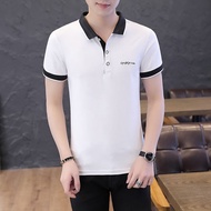 Men Korean Short Sleeve T Shirt Polo Shirt Top Pure Cotton Polo T-shirt
