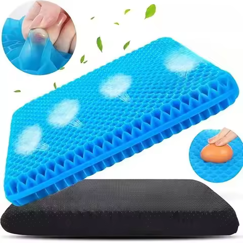 Summer Ice Cooling Gel Honeycomb Seat Cushion Breathable Egg Sitter Cushion Thick Non-slip Chair Pad