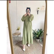 Termurah Midi Dres Polos Balenah/Dres Terbaru/Dres Midi Kekinian/Dres