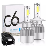 Car Led Headlight Headlamp C6 H4 36W 3800Lm Hi Low 1set 2pcs