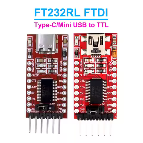 FT232RL FTDI Type-C to TTL Serial Converter Adapter Module 3.3V 5.5V FT232R Breakout Mini USB to TTL