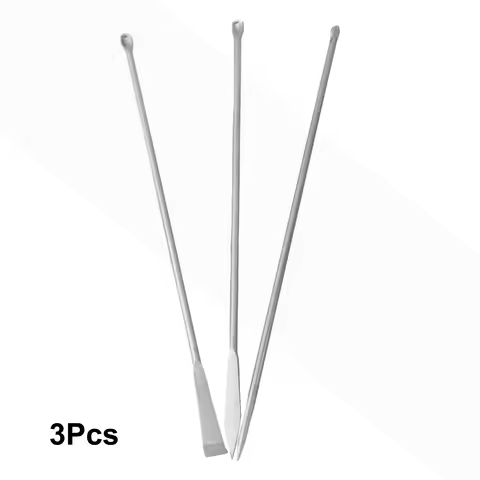3pcs Stainless Steel Micro Spoon Lab Scoop Spatula Laboratory Sampling Spoon Mixing Tools For Lab Po