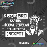 stiker kata kata kaca mobil truk / stiker cutting kata kata truk mobil