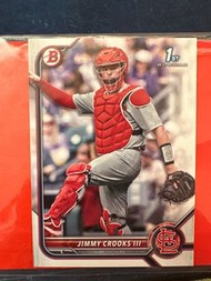 MLB 2022 Topps 1st Bowman Baseball Card - St. Louis Cardinals 聖路易紅雀隊 捕手Jimmy Crooks III 棒球卡 球員卡