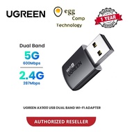 UGREEN USB WIFI 6 ADAPTER AX900 DUAL BAND 5G 2.4G WIFI RECEIVER ANTENNA DONGLE WIRELESS USB UG-CM762