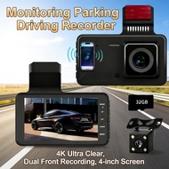 Monitor Parking Night 32GB Recording Recording Front 4K Screen 4 Inch Vision Dash Rear Loop Wide