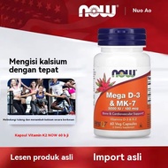 NOW Foods, Mega D-3 & MK-7, 120 Capsules EXP:2027