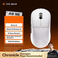 ATK A9 SE A9 Plus A9 Pro Max Tri Mode 8K Wireless Gaming Mouse PAW395 Ultra 53g Lightweight 800mAh E