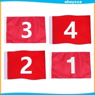 [Ehoyoxa] Standard Numbered And Portable Golf Flag Measuring 49 X 32 Cm (19.3 X 12.6 Inches) for Pra