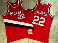 Hot Sale Men's Portland Trail Blazers #22 Clyde Drexler Mitchell Ness1983-84 Red Jersey