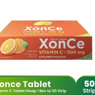 xonce tablet hisap vitamin c 500mg 1 box 50 strip original 100%