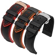 Suitable for Meidu West Iron City Tissot Bracelet Men Women Waterproof Nylon Silicone Sole Watch Strap 19 20 22mm
