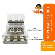 (Height Added)Cupcake PET Transparent Box Baking Food Box Desert Gift Box