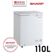 SHARP 110L Chest Freezer SJC118 | Safety Lock Durable Cold Storage Sejuk Dada Sabah 冷藏柜