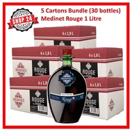 SHOP24 MEDINET ROUGE Red Wine 1 Litre 5 Cartons Sale(30 Bottles), Good quality best-selling popular in Singapore 12% Alc