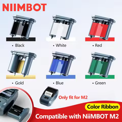 Special Carbon Ribbon for Niimbot M2 Label Printer Label Ribbons Barcode Label Maker Color Ribbon Bl