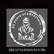 1PC Dakar Rally Themed Car & Motorcycle Sticker Decal for Automotive Exterior Personalization and Ra