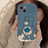 For case Vivo Y02 Y85a Y85 Z3 Z1i Z1 V9 Youth Silicone Blue Bear Phone case