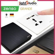 ZENSO Grande Series Switch & Socket (White/Gold/Black)