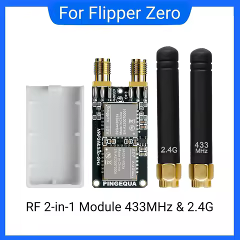Flipper Zero 2-in-1 RF Devboard, Ultra-Compact NRF24 + CC1101 Wireless Module, 2.4GHz & 433MHz, High
